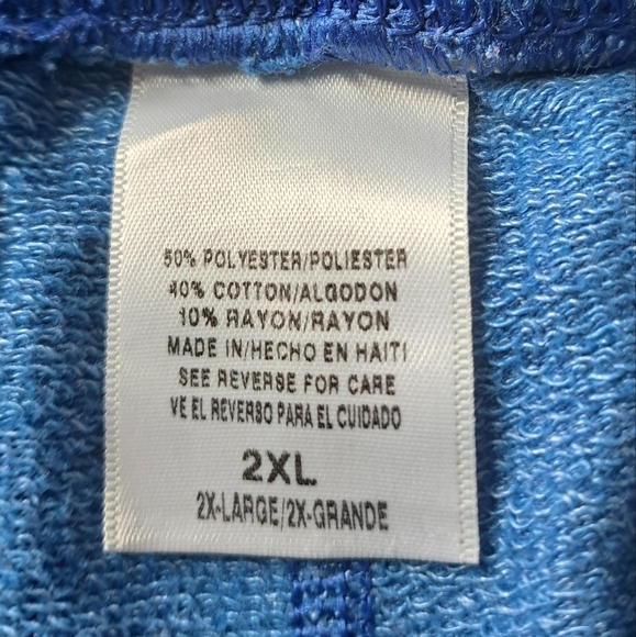 Mens Philadelphia Phillies comfy jersey shorts raw hem drawstring tie blue 2XL - Picture 5 of 5